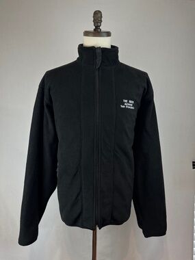 EUC Vintage Mens Alcatraz The Rock Full Zip Souvenir Jacket XL Black Fleece